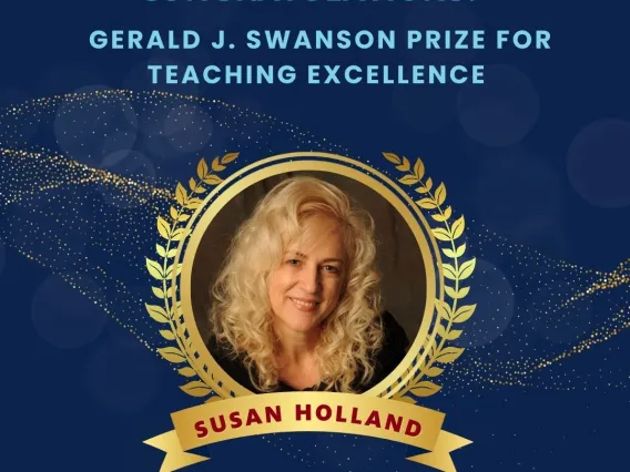 Photo of prize winner, Susan Holland