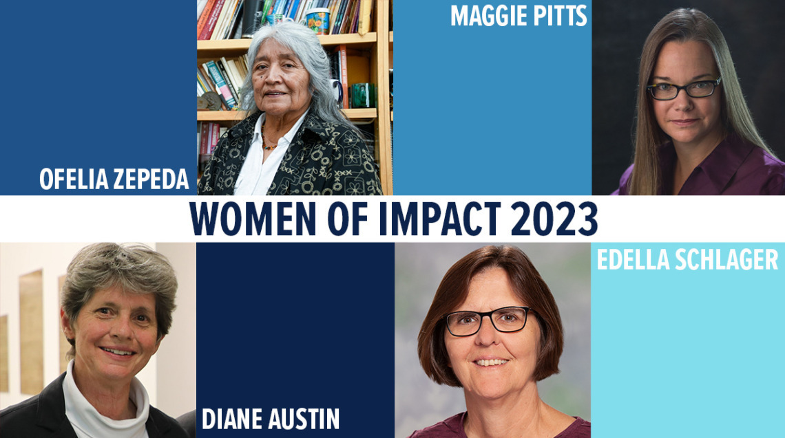 Photo of the Women of Impact recipients (Diane Austin, Ofelia Zepeda, Maggie Pitts, Edella Schlager) respectively