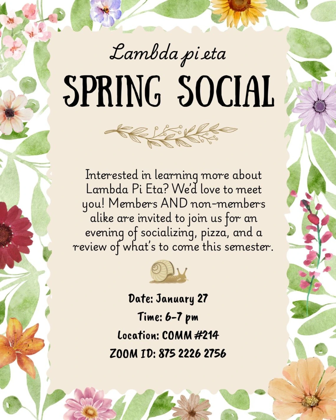 Lamda PiEta (LPH) Meeting_January 2026
