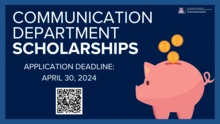 Communication Department Scholarships_Spring 2024_Digital Signage
