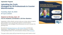 PRSSA: Upholding the Truth: Strategies for PR Professionals to Counter Misinformation
